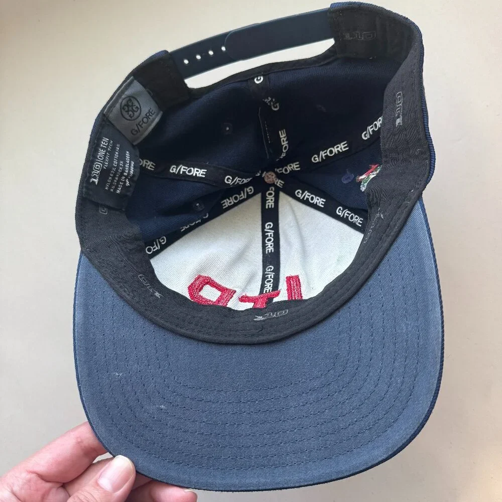 G/Fore Hat 1.10 Flex Fit Size O/S Blue Red (JTP Embroidery) Dragon 1925 Blue